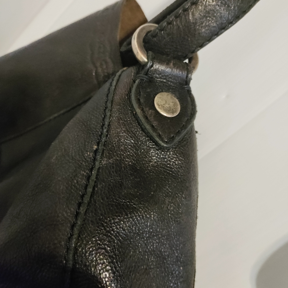 Lucky Brand Drk Chocolate Black Leather Crossbody - Picture 8 of 15